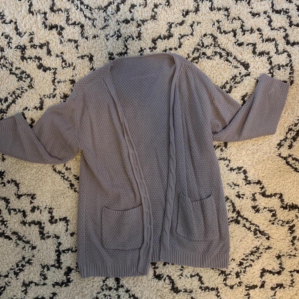 Thick mauve sweater cardigan
